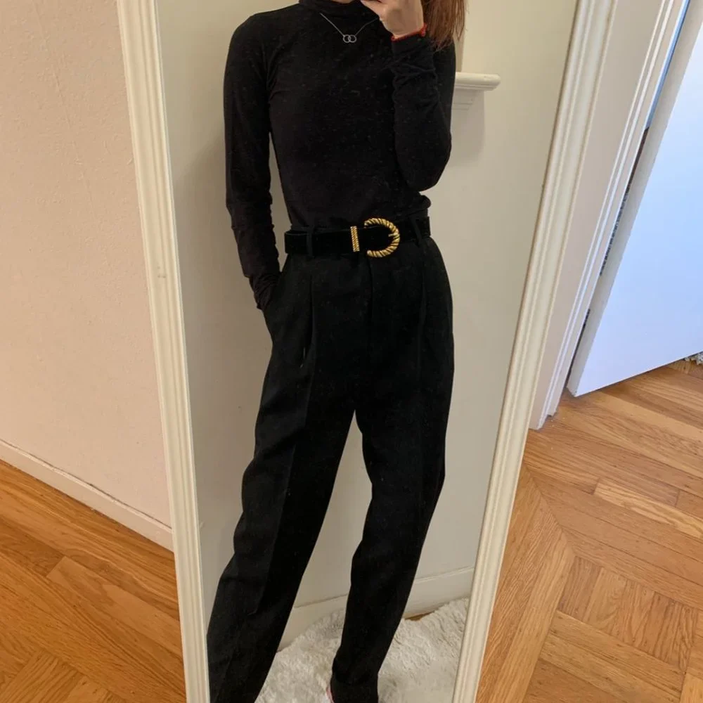 Zara black velvet gold/silver buckle belts bundle of 2 size S - Picture 8 of 8